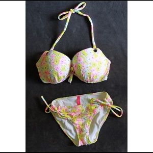VICTORIA’S SECRET - Floral Push-Up Bikini Set
